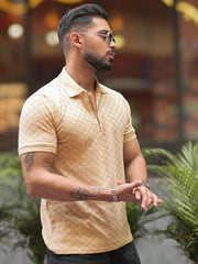Kite Beige Half Sleeve Polo T-Shirt