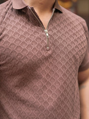 Kite Brown Half Sleeve Polo T-Shirt