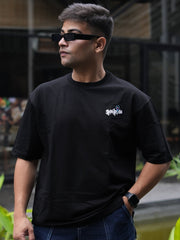 Attitude Black Half Sleeve T-Shirt