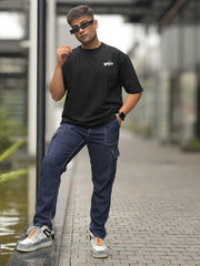 Attitude Black Half Sleeve T-Shirt