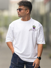 Stand Out White Half Sleeve T-Shirt