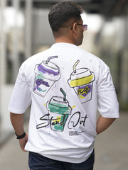 Stand Out White Half Sleeve T-Shirt
