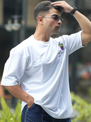 Stand Out White Half Sleeve T-Shirt