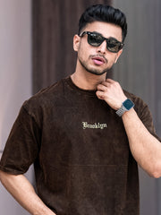 Brooklyn Acid Wash Black Half Sleeve T-Shirt