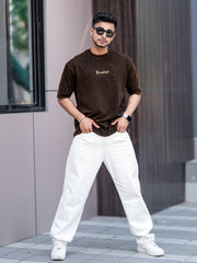 Brooklyn Acid Wash Black Half Sleeve T-Shirt