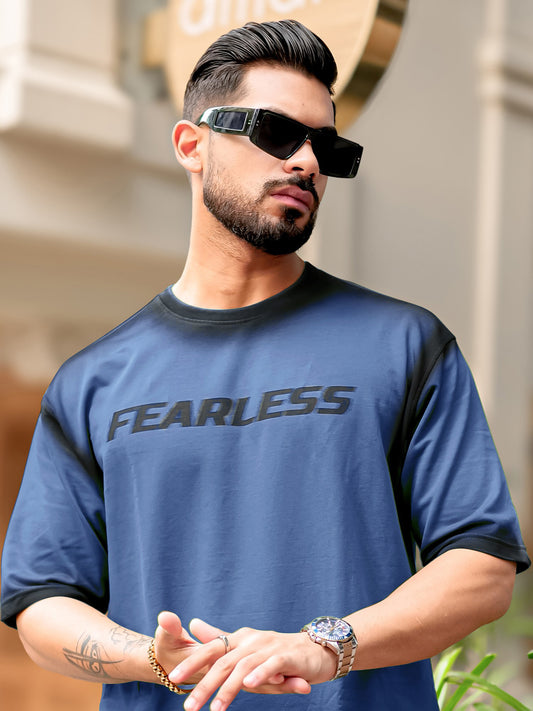 Fearless Blue Half Sleeve T-Shirt