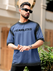 Fearless Blue Half Sleeve T-Shirt