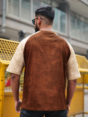 Boston Acid Wash ButterscotchHalf Sleeve T-Shirt