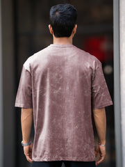 Brooklyn Acid Wash Dusty Pink Half Sleeve T-Shirt