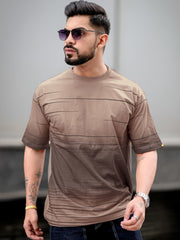 Spray Print Dusty Pink Half Sleeve T-Shirt