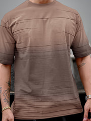 Spray Print Dusty Pink Half Sleeve T-Shirt