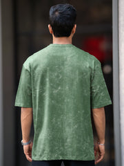 Brooklyn Acid Wash Hunter Green Half Sleeve T-Shirt
