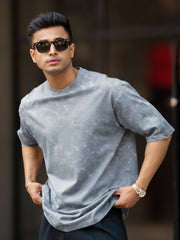 Brooklyn Acid Wash Light Grey Half Sleeve T-Shirt