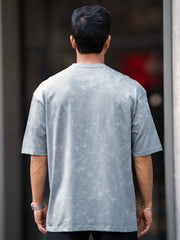 Brooklyn Acid Wash Light Grey Half Sleeve T-Shirt