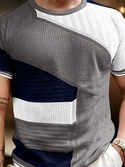 Sheernet FlatKnit Cotton Grey Half Sleeve T-Shirt