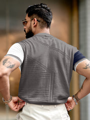 Sheernet FlatKnit Cotton Grey Half Sleeve T-Shirt