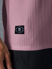 Seersucker Pink Half Sleeve T-Shirt