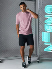 Seersucker Pink Half Sleeve T-Shirt