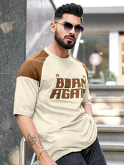 Again Biscuit, Brown Half Sleeve T-Shirt