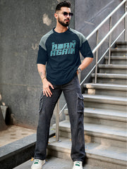 Again Navy, Light Grey Half Sleeve T-Shirt