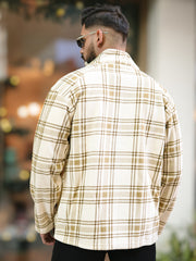 Checkered Biscuit Zipper Full Sleeve Shacket