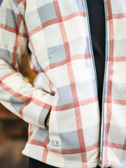 Checkered Onion Zipper Full Sleeve Shacket