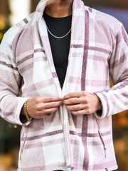 Checkered Sandal Zipper Full Sleeve Shacket