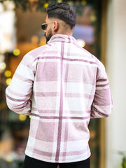 Checkered Sandal Zipper Full Sleeve Shacket