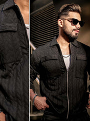 RippleWave Black Full Sleeve Shirt