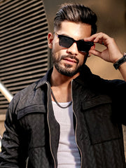 RippleWave Black Full Sleeve Shirt