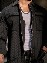 RippleWave Black Full Sleeve Shirt