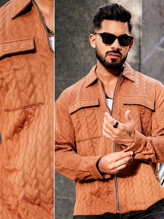 RippleWave Rust Full Sleeve Shirt