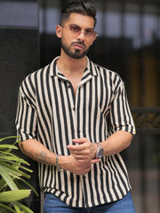 Waffle Flatknit Cotton Silver Grey Half Sleeve Shirt