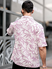 Quad Leaf Lavender Half Sleeve Shirt