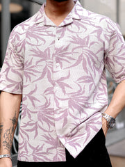 Quad Leaf Lavender Half Sleeve Shirt