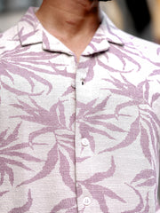 Quad Leaf Lavender Half Sleeve Shirt