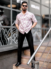 Quad Leaf Lavender Half Sleeve Shirt