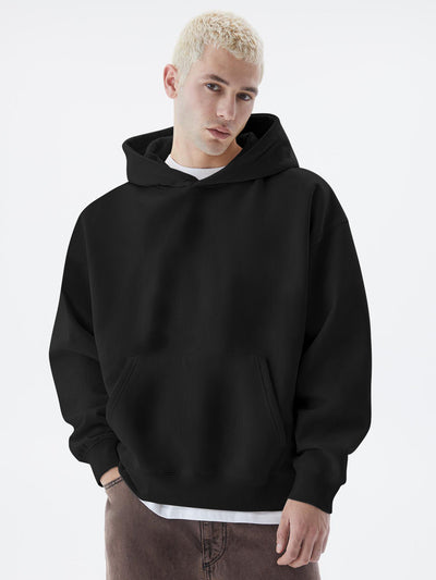 Cozy Cut Pull Over Black Full Sleeve Sweatshirt