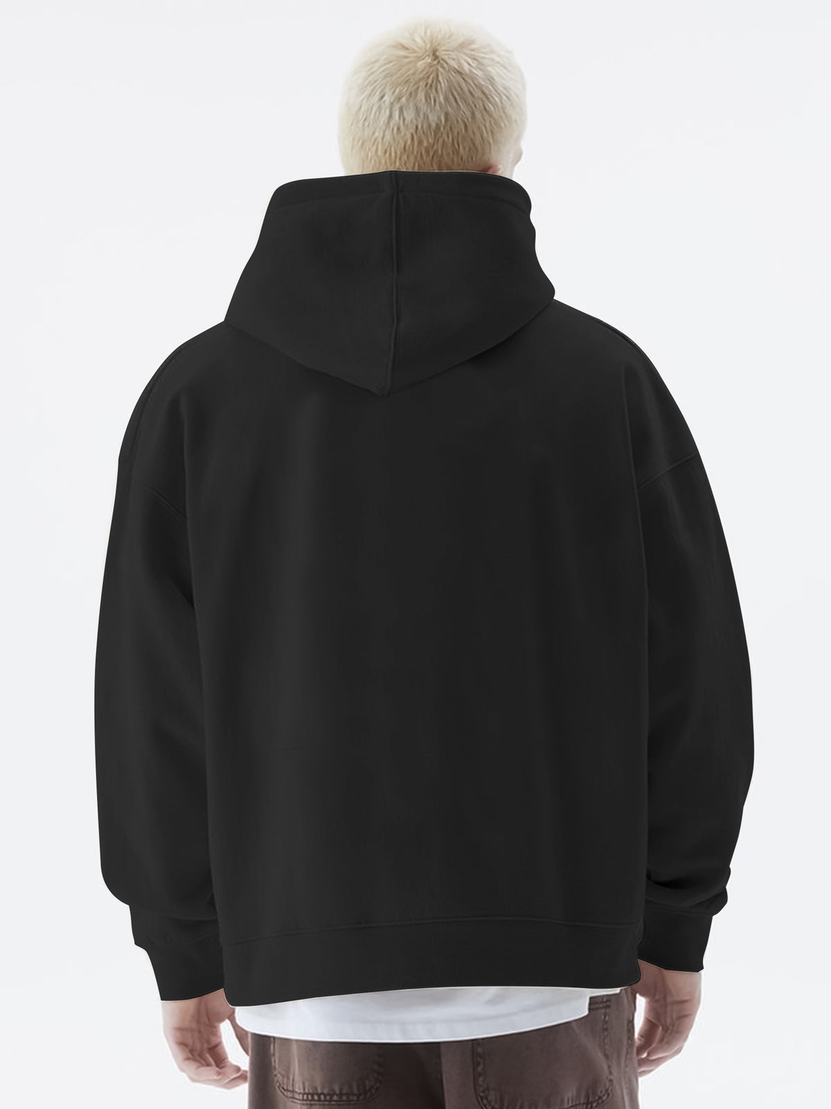 Black full sleeve cozy cut pull sweatshirt for men - view 4