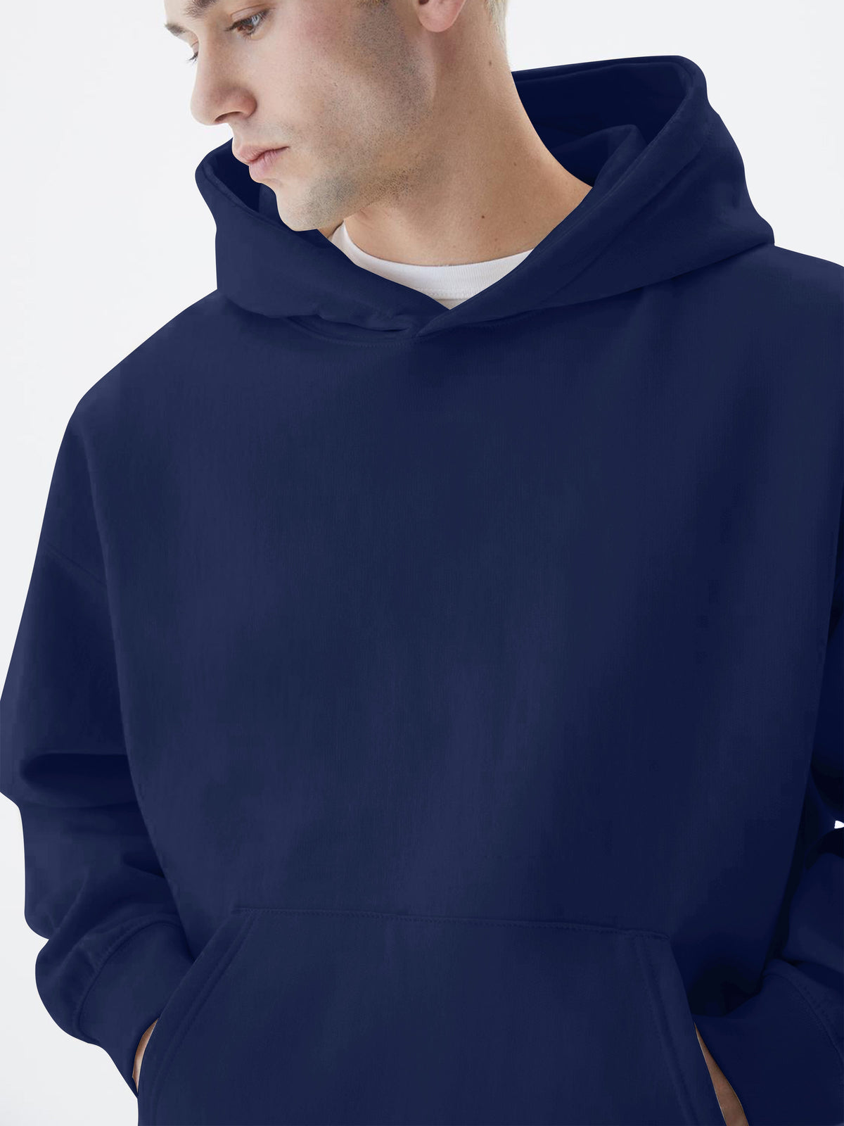 Navy full sleeve cozy cut pull sweatshirt for men - view 3