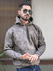 Cloud Printed Dark Green Full Sleeve Sweatshirt