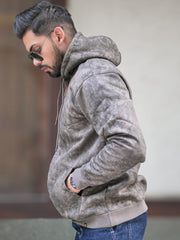 Cloud Printed Dark Green Full Sleeve Sweatshirt