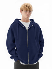Monochrome Navy Cozy Cut Hoodie Full Sleeve Sweatshirt