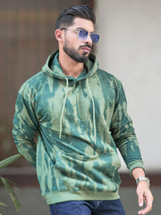 Splatter Spray Wave Green Full Sleeve Sweatshirt