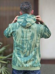 Splatter Spray Wave Green Full Sleeve Sweatshirt