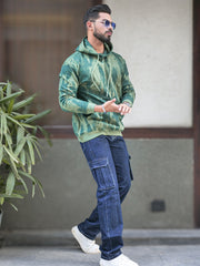 Splatter Spray Wave Green Full Sleeve Sweatshirt