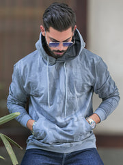 Splatter Spray Wave Light Grey Full Sleeve Sweatshirt
