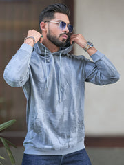 Splatter Spray Wave Light Grey Full Sleeve Sweatshirt