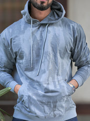 Splatter Spray Wave Light Grey Full Sleeve Sweatshirt