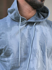 Splatter Spray Wave Light Grey Full Sleeve Sweatshirt